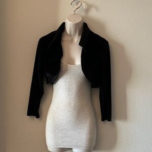 Black Velvet Bolero Jacket - large
